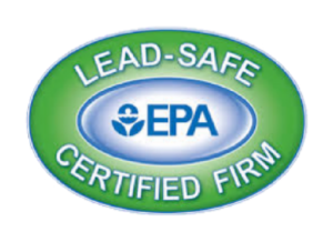 This image displays the logo for the EPA Lead-Safe Certified Firm program.